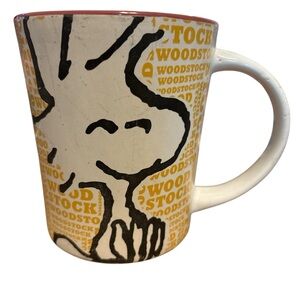 Gibson White Ceramic Peanuts Logo Mug - Cream Accent